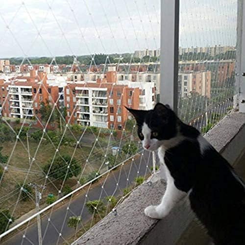 Cat protection net installation on balcony
